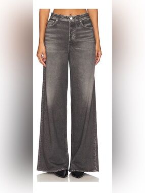 Rag & Bone Miramar Sophie Washed Black Wide-Leg Jean